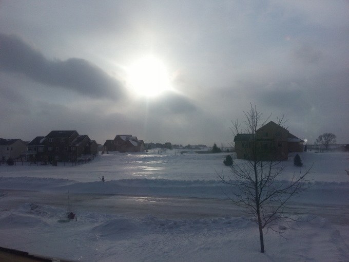 winter scene out the window